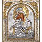 Virgin Mary icon Panagia of Potsaef, Handmade Silver 999 Greek Orthodox icon, Byzantine art wall hanging on wood plaque religious icon gift