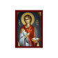 Saint Phanourios icon, Handmade Greek Orthodox icon St Fanourios Newly-Manifest, Byzantine art wall hanging wood plaque icon, religious gift
