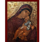 Virgin Mary icon Panagia Glykophilousa Greek Christian Orthodox Icon Mother of God Byzantine art Theotokos handmade wall hanging wood plaque