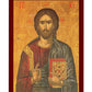 Jesus Christ icon Pantocrator, Handmade Greek Orthodox icon of our Lord, Byzantine art wall hanging on wood plaque religious icon home decor