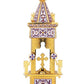Christian Gold plated Handmade Altar Tabernacle w/ Smalt, Orthodox Altar Church Tabernacle Monstrance Handmade Pyx Artoforio, religious gift