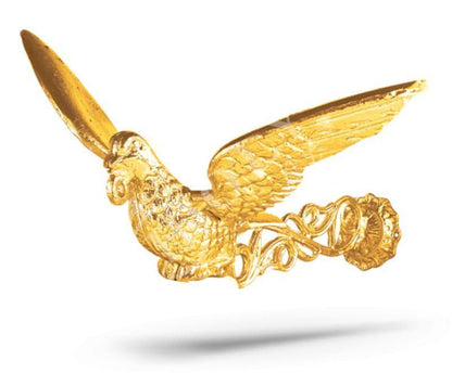 Vintage Christian Gold Plated Hanging Wall Hook for Vigil Lamp or Censer Thurible Handmade Greek Byzantine Eagle hook hangar religious decor - TheHolyArt
