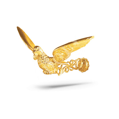 Vintage Christian Gold Plated Hanging Wall Hook for Vigil Lamp or Censer Thurible Handmade Greek Byzantine Eagle hook hangar religious decor - TheHolyArt