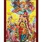 Virgin Mary icon Burning Bush & Moses receive 10 commandments Handmade Greek Orthodox Icon Byzantine art, Theotokos wall hanging wood plaque