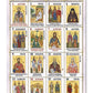 2024 15-day Wall Calendar Virgin Mary, Panagia Orthodox Greek Calendar w/ Embossed Gold print icon, Theotokos religious gift wall decor