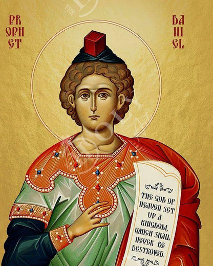 Prophet Daniel icon, Handmade Greek Orthodox icon St Daniel, Byzantine art wall hanging on wood plaque, religious decor gift idea - TheHolyArt