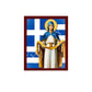 Virgin Mary icon Panagia Protector of Greece, Handmade Greek Orthodox Icon, Mother of God Byzantine art, Theotokos wall hanging wood plaque