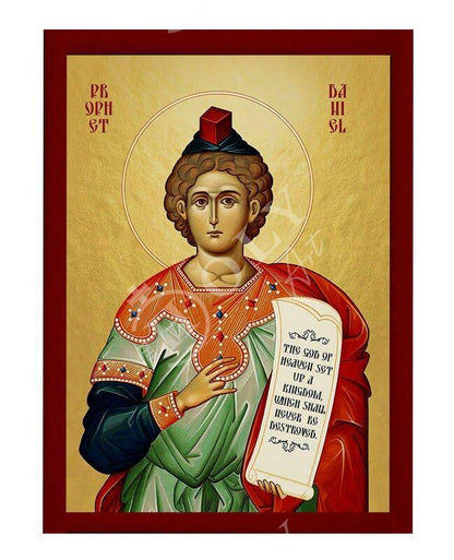 Prophet Daniel icon, Handmade Greek Orthodox icon St Daniel, Byzantine art wall hanging on wood plaque, religious decor gift idea - TheHolyArt