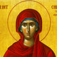 Saint Chloe icon, Handmade Greek Catholic Orthodox icon of St Chloe of Corinth , Byzantine art wall hanging icon wood plaque, religious gift TheHolyArt